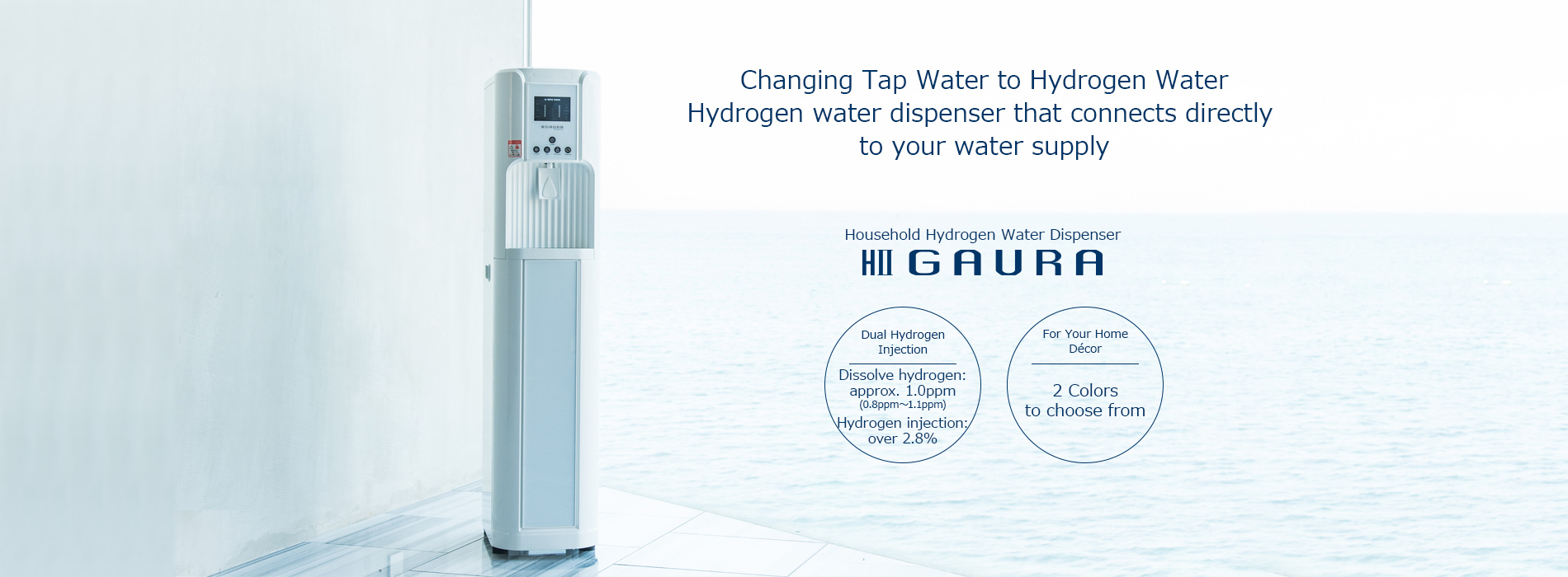Household Hydrogen Water Dispenser H II GAURA | hanging Tap Water to Hydrogen Water Hydrogen water dispenser that connects directly to your water supply